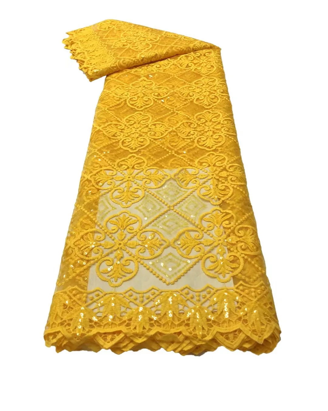 Luxury Design African Lace Fabric 5 yards Embroidery Fabric France Net Lace With sequins For Sewing Wedding Party Women Dress
Luxury Design African Lace Fabric 5 yards Embroidery Fabric France Net Lace With sequins For Sewing Wedding Party Women Dress