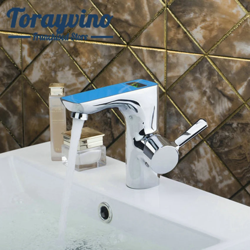 Torayvino Basin Taps Bathroom Faucet Mixer Brass Luxury Deck Mounted Single Holder Hole LED Light Ceramic Plate Spool Polished
Torayvino Basin Taps Bathroom Faucet Mixer Brass Luxury Deck Mounted Single Holder Hole LED Light Ceramic Plate Spool Polished