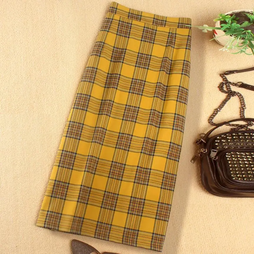 Plaid skirt 2022 autumn new vintage women high waist straight package hip split skirt
Plaid skirt 2022 autumn new vintage women high waist straight package hip split skirt