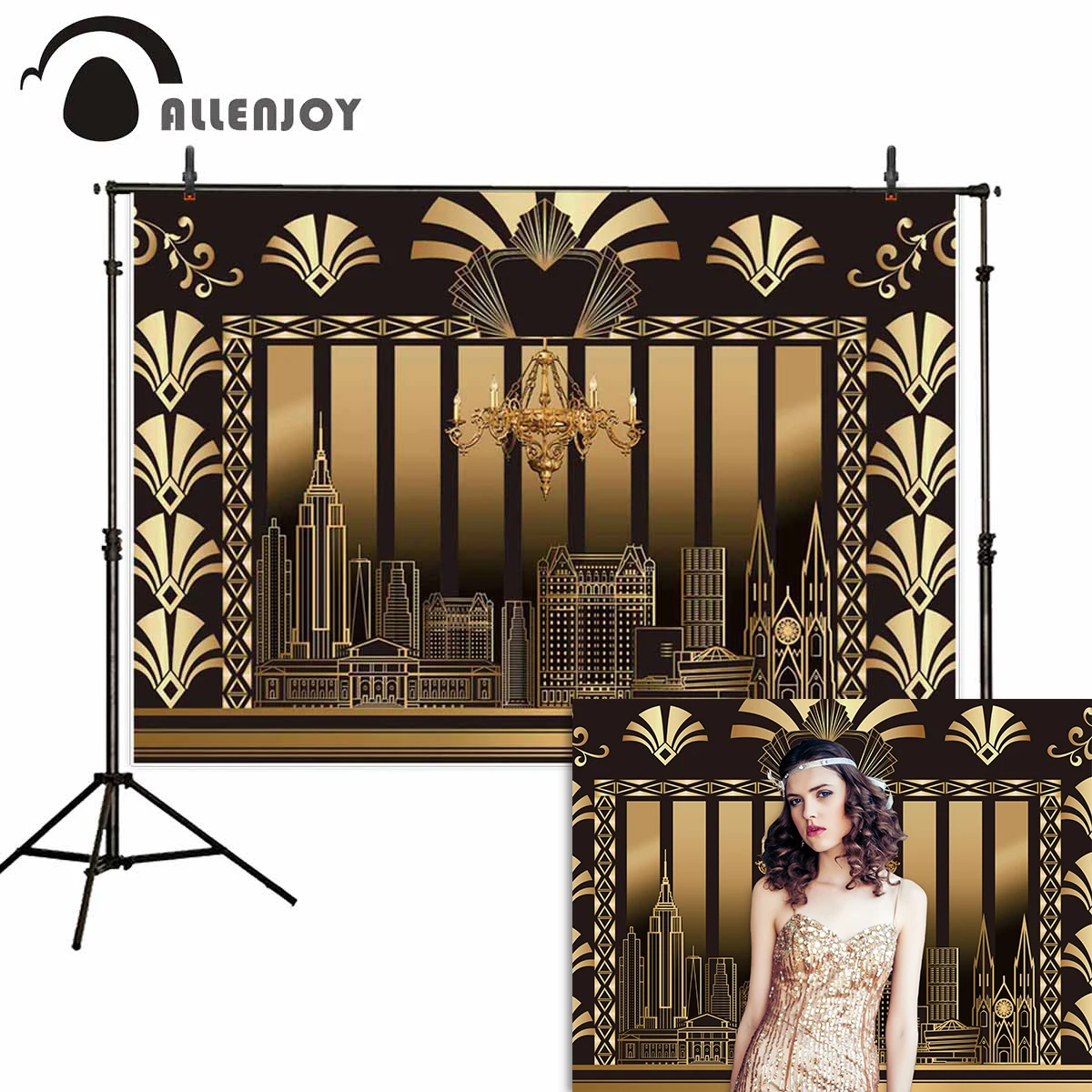 Allenjoy Great Gatsby Backdrop Roaring 20s Wedding Birthday Vintage Dance Adults Luxury PhotographicBbackground Studio Photocall
Allenjoy Great Gatsby Backdrop Roaring 20s Wedding Birthday Vintage Dance Adults Luxury PhotographicBbackground Studio Photocall