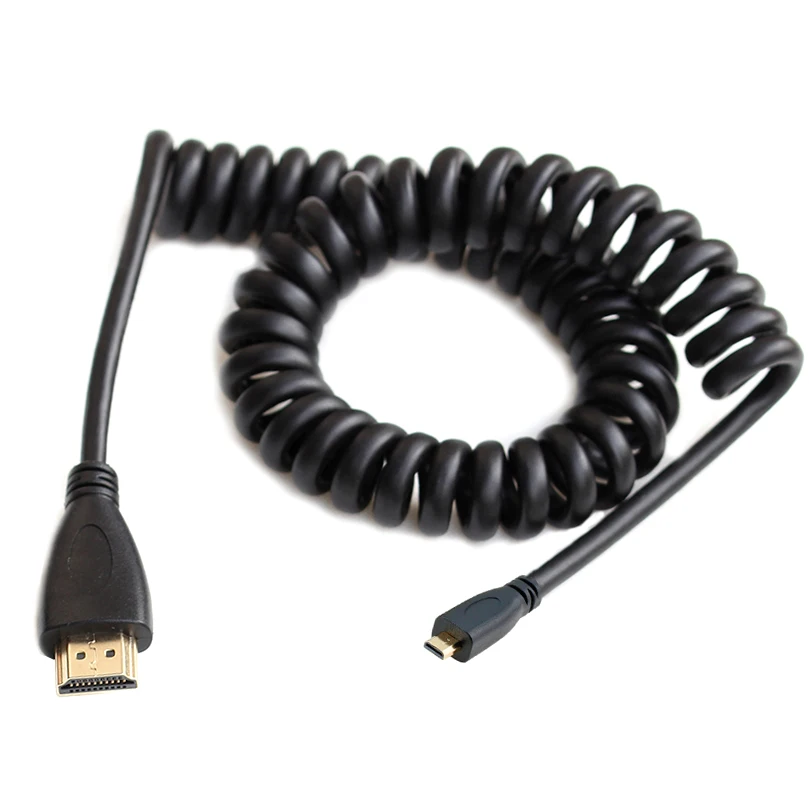 D Type 1080p Spring Coiled HD-compatible Male To HD A Male Cable Cable Cord for HDTV Camera
D Type 1080p Spring Coiled HD-compatible Male To HD A Male Cable Cable Cord for HDTV Camera
