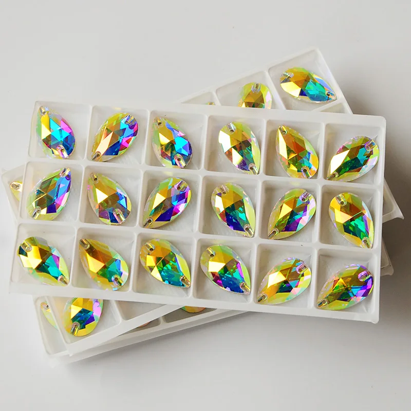 Crystal AB Drop Sew On Flat Shape Rhinestones Applique Glass Sewing Garment Crafts Accessories For Bags Clothes Decoration
Crystal AB Drop Sew On Flat Shape Rhinestones Applique Glass Sewing Garment Crafts Accessories For Bags Clothes Decoration