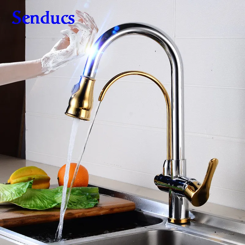 Touch Kitchen Faucets Senducs Chrome Gold Pull Out Kitchen Sink Mixer Tap Smart Sensor Touch Filter Kitchen Sink Mixer Faucet
Touch Kitchen Faucets Senducs Chrome Gold Pull Out Kitchen Sink Mixer Tap Smart Sensor Touch Filter Kitchen Sink Mixer Faucet