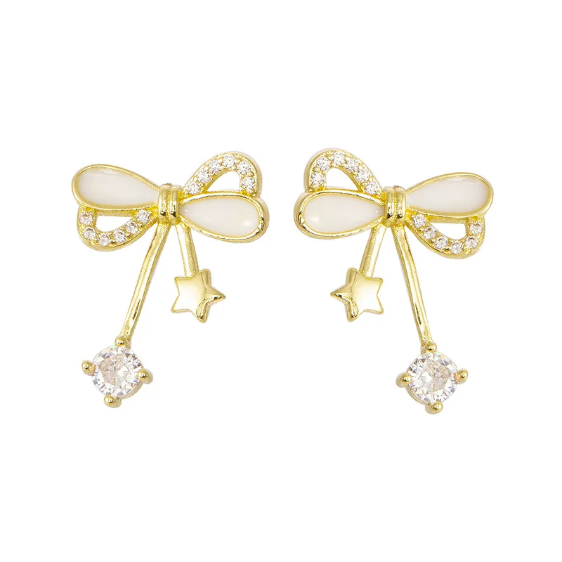 Fashion Women Earrings 925 Silver Jewelry with Zircon Gemstone Bowknot Shaped Drop Earrings for Wedding Party Gifts Wholesale
Fashion Women Earrings 925 Silver Jewelry with Zircon Gemstone Bowknot Shaped Drop Earrings for Wedding Party Gifts Wholesale