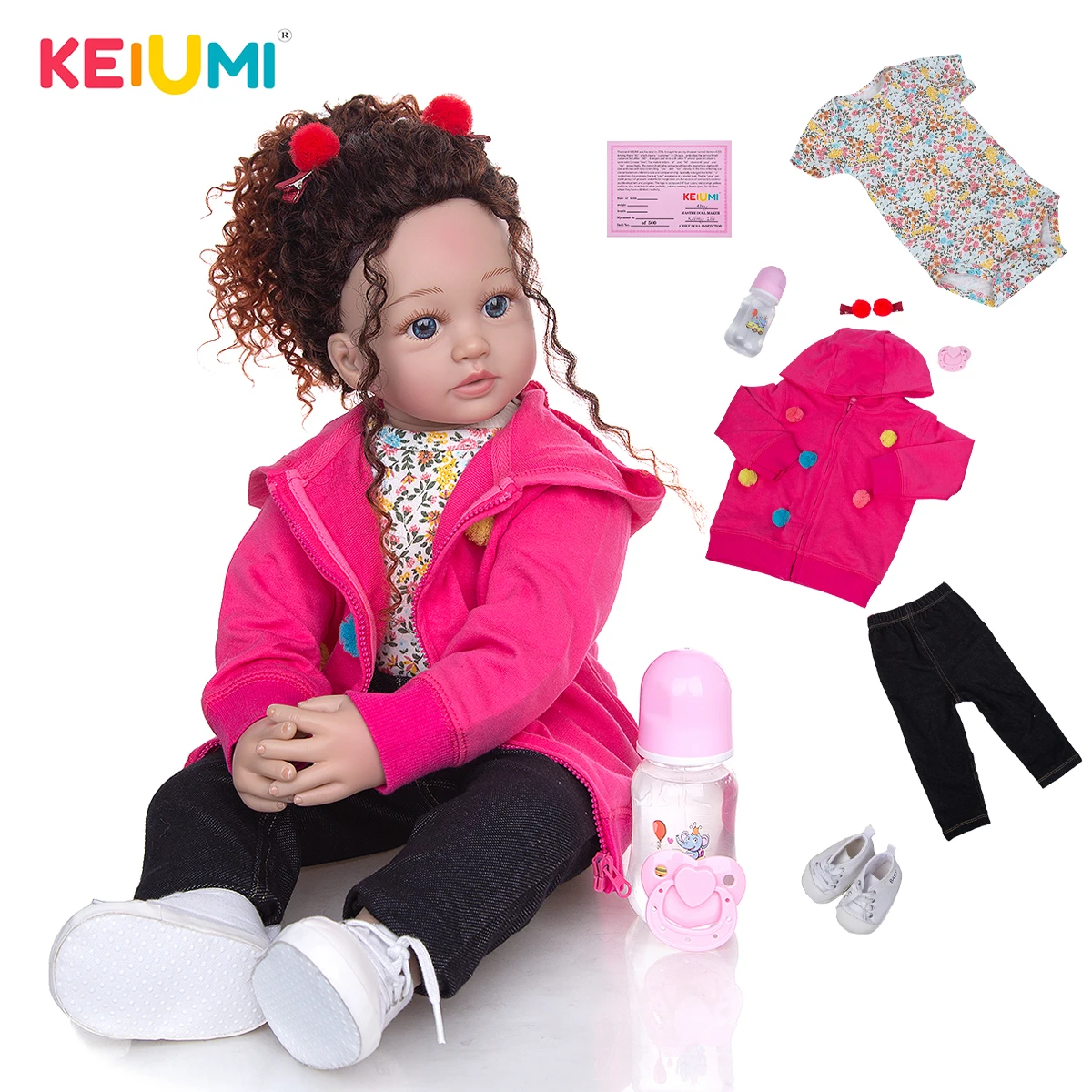 KEIUMI Lovely 24 Inch Reborn Baby Girl Doll Cloth Body Baby Princess Cute Toy Newborn Bebe Doll For Children's Day Gifts
KEIUMI Lovely 24 Inch Reborn Baby Girl Doll Cloth Body Baby Princess Cute Toy Newborn Bebe Doll For Children's Day Gifts