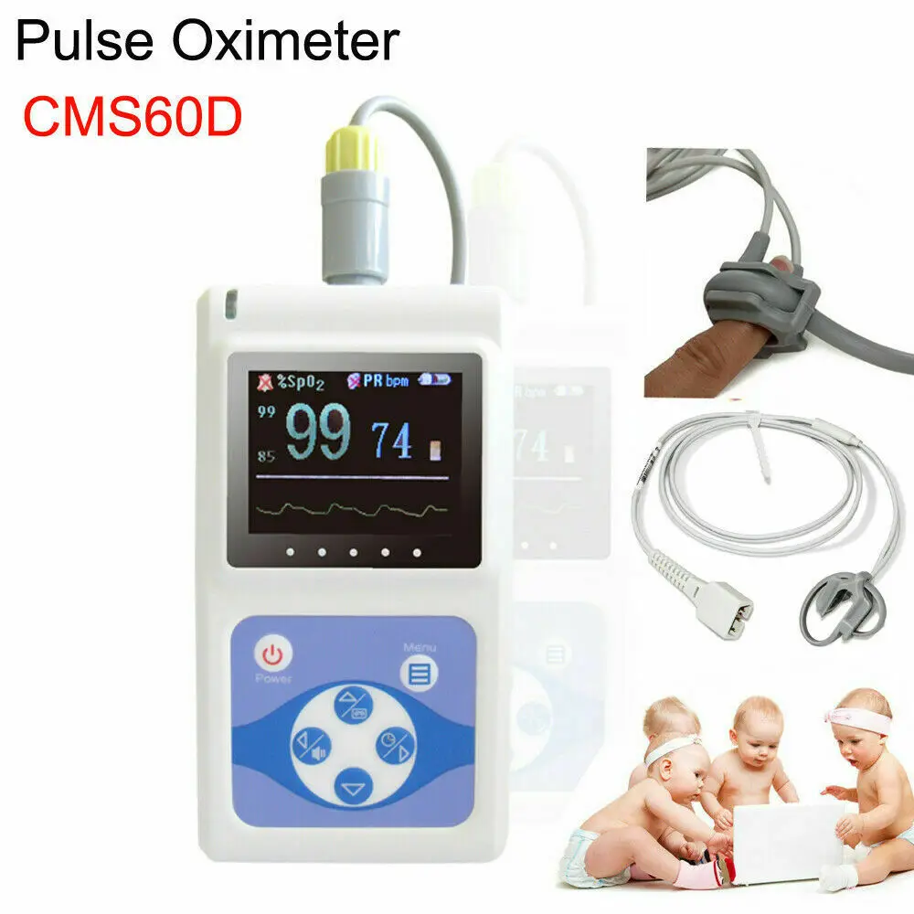 CONTEC CMS60D Neonatal Infant Child Pulse Oximeter SPO2 PR Heart Rate Monitor, USB +PC Software
CONTEC CMS60D Neonatal Infant Child Pulse Oximeter SPO2 PR Heart Rate Monitor, USB +PC Software