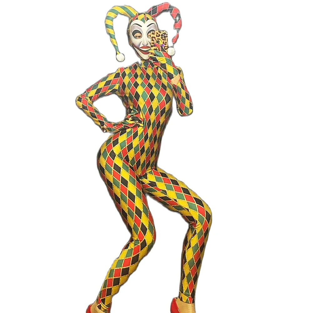 Plaid Printing Tights Jumpsuit Sets Long Sleeve Halloween Ladies Costume Personality Performance Costume Ladies Stage Wear Lady
Plaid Printing Tights Jumpsuit Sets Long Sleeve Halloween Ladies Costume Personality Performance Costume Ladies Stage Wear Lady