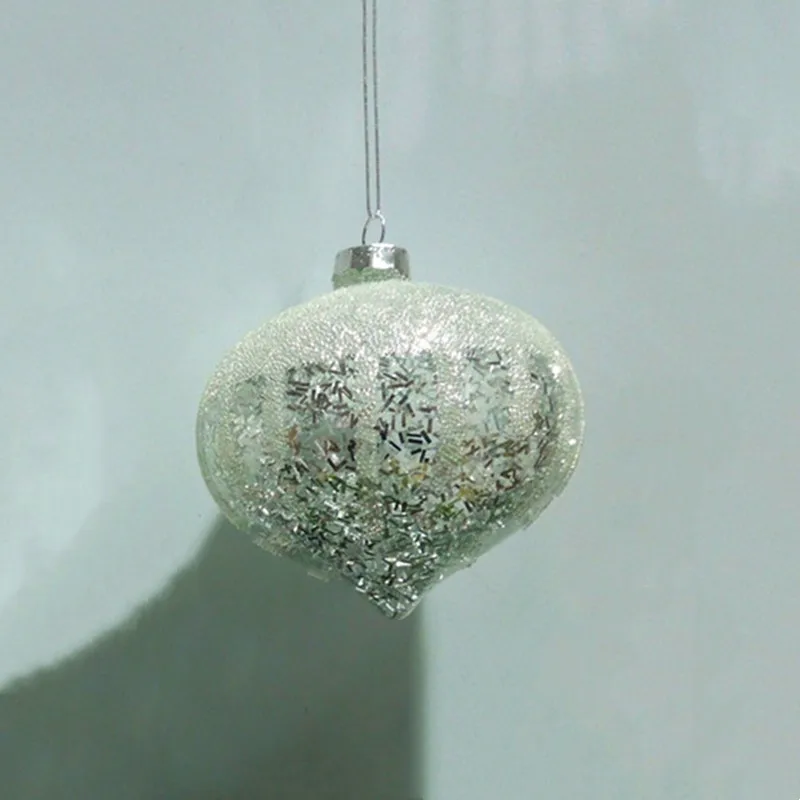 12pcs/pack Diameter=8cm Handmade White Bead Onion Shaped Glass Pendant Christmas Tree Hanging Decoration Ornament
12pcs/pack Diameter=8cm Handmade White Bead Onion Shaped Glass Pendant Christmas Tree Hanging Decoration Ornament