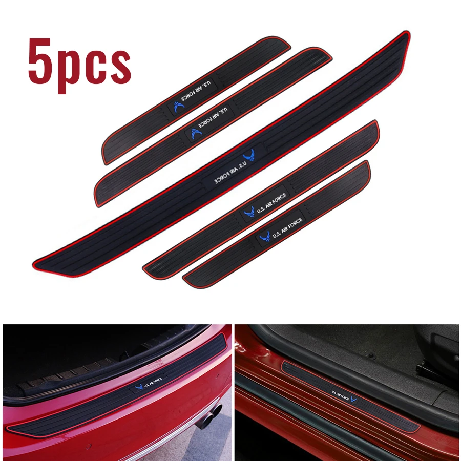 5PCS Rubber Car Door And Trunk Scuff Sill Cover Panel Rear Guard Bumper Scratch Protector Non-slip Pad Cover US AIR FORCE Style
5PCS Rubber Car Door And Trunk Scuff Sill Cover Panel Rear Guard Bumper Scratch Protector Non-slip Pad Cover US AIR FORCE Style