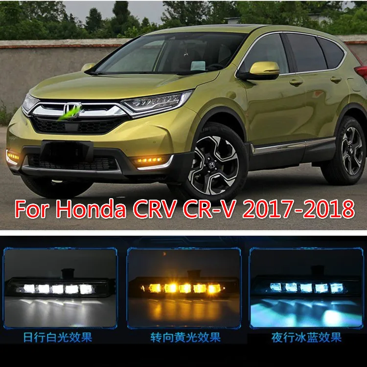 Светодиодный ДХО для Honda CRV CR-V 2017 2018, дневные ходовые огни, противотуманные фары с желтым сигналом поворота, стильное реле
Светодиодный ДХО для Honda CRV CR-V 2017 2018, дневные ходовые огни, противотуманные фары с желтым сигналом поворота, стильное реле