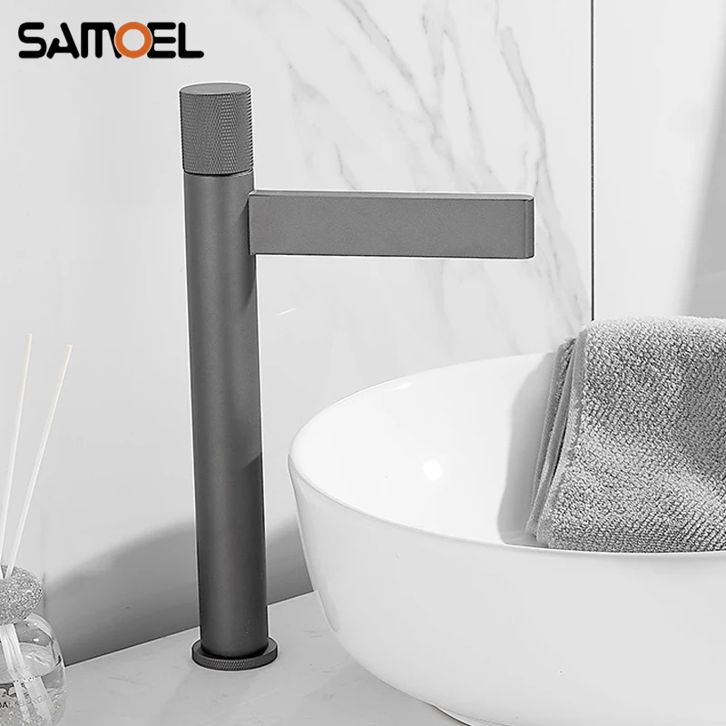 Minimalist Nordic Style Deep-space Gray Brass Bathroom Sink Faucet Deck-Mounted Waterfall Grey Basin Cold Hot Water Mixer Tap
Minimalist Nordic Style Deep-space Gray Brass Bathroom Sink Faucet Deck-Mounted Waterfall Grey Basin Cold Hot Water Mixer Tap