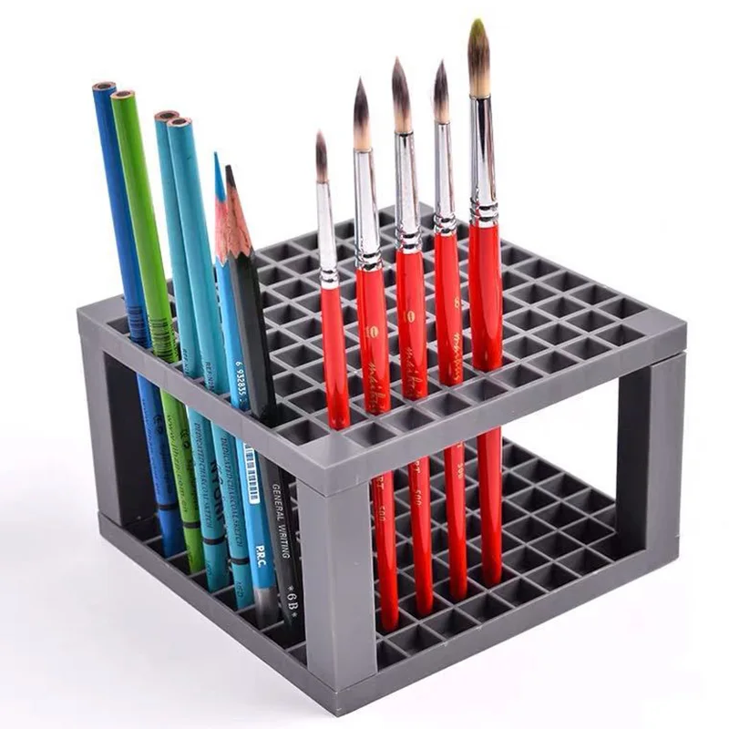 Multifunctional 96 Holes Paint Brushes Holder Square Pen Stand Pencil Storage Rack Painting Organizer School Art Supplies
Multifunctional 96 Holes Paint Brushes Holder Square Pen Stand Pencil Storage Rack Painting Organizer School Art Supplies