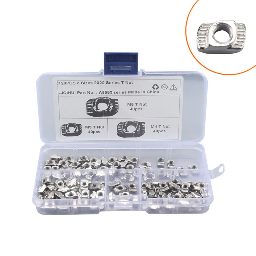 120 × 2020 Series T Nuts M3 M4 M5 T Slot Nut Hammer Head Fastener Nut for Aluminum Profile
120 × 2020 Series T Nuts M3 M4 M5 T Slot Nut Hammer Head Fastener Nut for Aluminum Profile