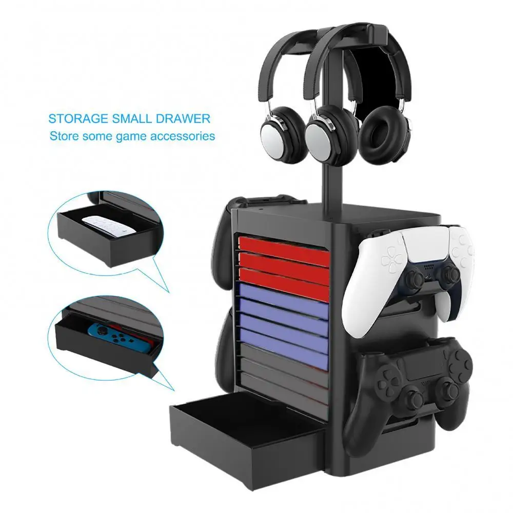 Vertical Game Storage Rack Multi-use Headset Games Disck Holder for PS5 Game Games Accessories CD Video Game Storage
Vertical Game Storage Rack Multi-use Headset Games Disck Holder for PS5 Game Games Accessories CD Video Game Storage