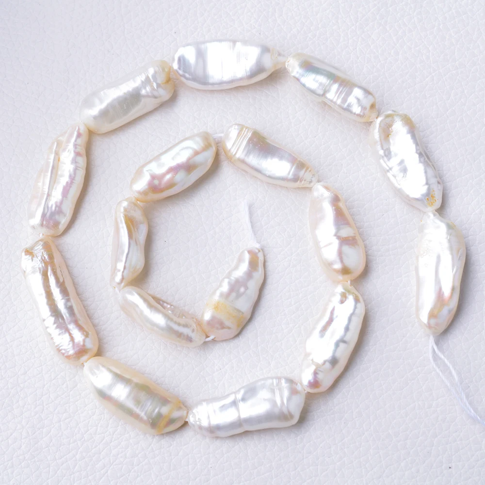 Natural White Straight-Drilled Irregular Biwa Freshwater Pearl String Necklace Jewelry Making DIY
Natural White Straight-Drilled Irregular Biwa Freshwater Pearl String Necklace Jewelry Making DIY