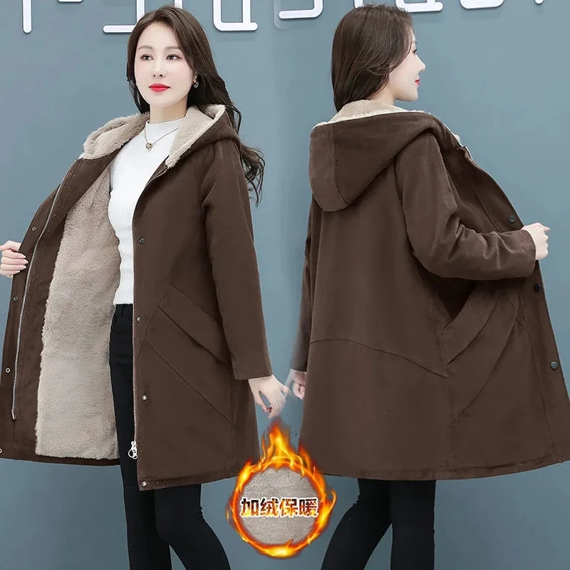Parker Women's Cotton Clothes New 2022 Winter Add Velvet Add Thick Ladies jacket Casual Outerwear Middle-Aged mother coat
Parker Women's Cotton Clothes New 2022 Winter Add Velvet Add Thick Ladies jacket Casual Outerwear Middle-Aged mother coat