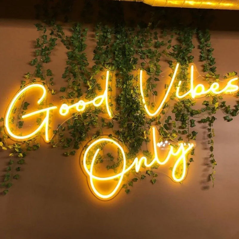 OHANEONK Good Vibes Only Neon Sign Light Custom LED Neon Letters Sign Wall Decor For Living Room Wedding Party Cafe Store
OHANEONK Good Vibes Only Neon Sign Light Custom LED Neon Letters Sign Wall Decor For Living Room Wedding Party Cafe Store
