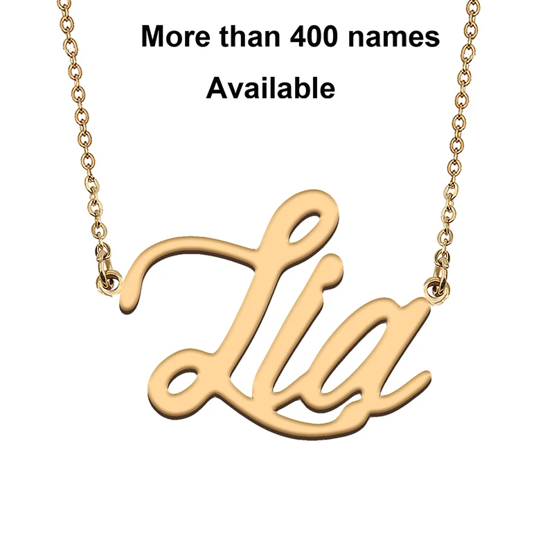 Cursive Initial Letters Name Necklace for Lia Birthday Party Christmas New Year Graduation Wedding Valentine Day Gift
Cursive Initial Letters Name Necklace for Lia Birthday Party Christmas New Year Graduation Wedding Valentine Day Gift