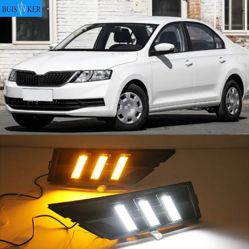 2Pcs DRL For Skoda Rapid 2018 With Yellow Turning Signal 12V Car DRL LED Daytime Running Light Fog Light
2Pcs DRL For Skoda Rapid 2018 With Yellow Turning Signal 12V Car DRL LED Daytime Running Light Fog Light