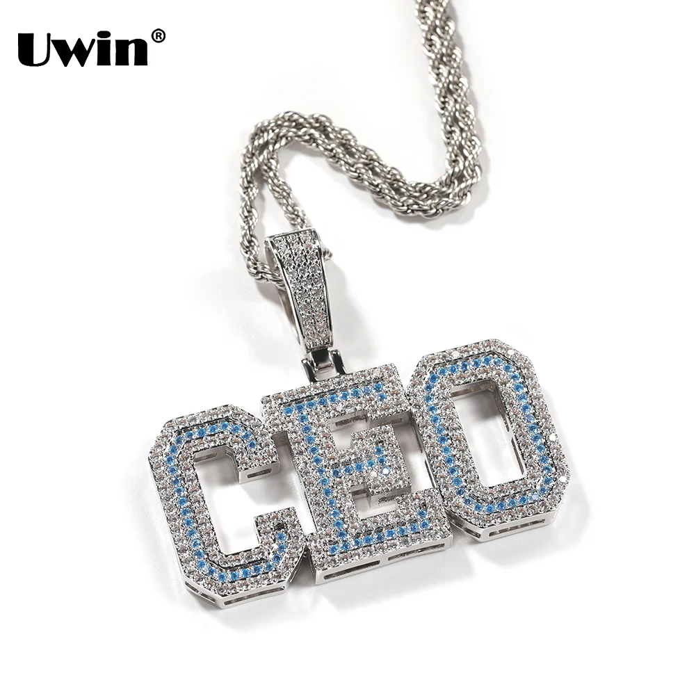 UWIN Customized Name Pendent Necklaces Iced Out Blue Cubic Zirconia Charms Personalized Hip Hop Jewelry for Gift
UWIN Customized Name Pendent Necklaces Iced Out Blue Cubic Zirconia Charms Personalized Hip Hop Jewelry for Gift