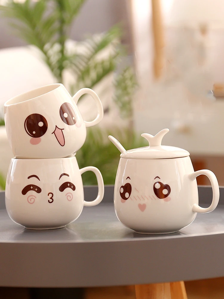 Creative Personality Cup Ceramic Mug with Lid Spoon Trend Couple Drinking Cup Home Coffee Cup Men and Women Tea Cup Kawaii Mug
Creative Personality Cup Ceramic Mug with Lid Spoon Trend Couple Drinking Cup Home Coffee Cup Men and Women Tea Cup Kawaii Mug