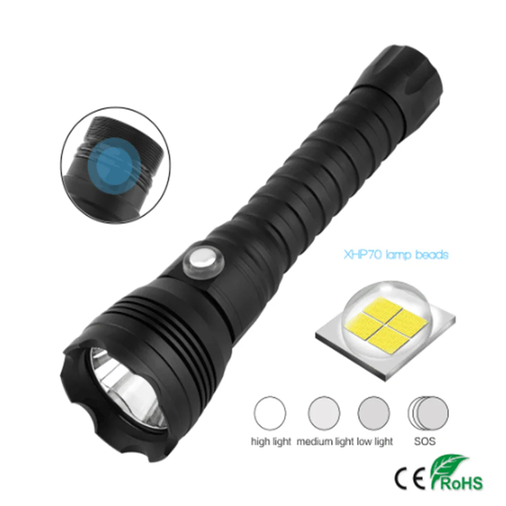 LED Scuba Diving Flashlight Underwater 100M Torch Max 10000lumens 4-Mode Dive Lantern Dive By 26650 Battery
LED Scuba Diving Flashlight Underwater 100M Torch Max 10000lumens 4-Mode Dive Lantern Dive By 26650 Battery