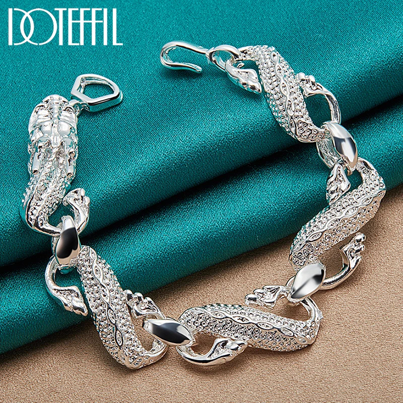 DOTEFFIL New Arrival 925 Sterling Silver Bracelet Bangle Cuff For Man Women Dragon Bracelet Fine Jewelry Party Christmas Gift
DOTEFFIL New Arrival 925 Sterling Silver Bracelet Bangle Cuff For Man Women Dragon Bracelet Fine Jewelry Party Christmas Gift