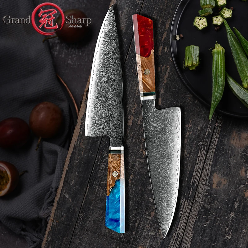 8 Inch Damacus Chef Knife Professional High Carbon German Stainless Steel Kitchen Knife Meat Cleaver Vegetable Cutter Grandsharp
8 Inch Damacus Chef Knife Professional High Carbon German Stainless Steel Kitchen Knife Meat Cleaver Vegetable Cutter Grandsharp