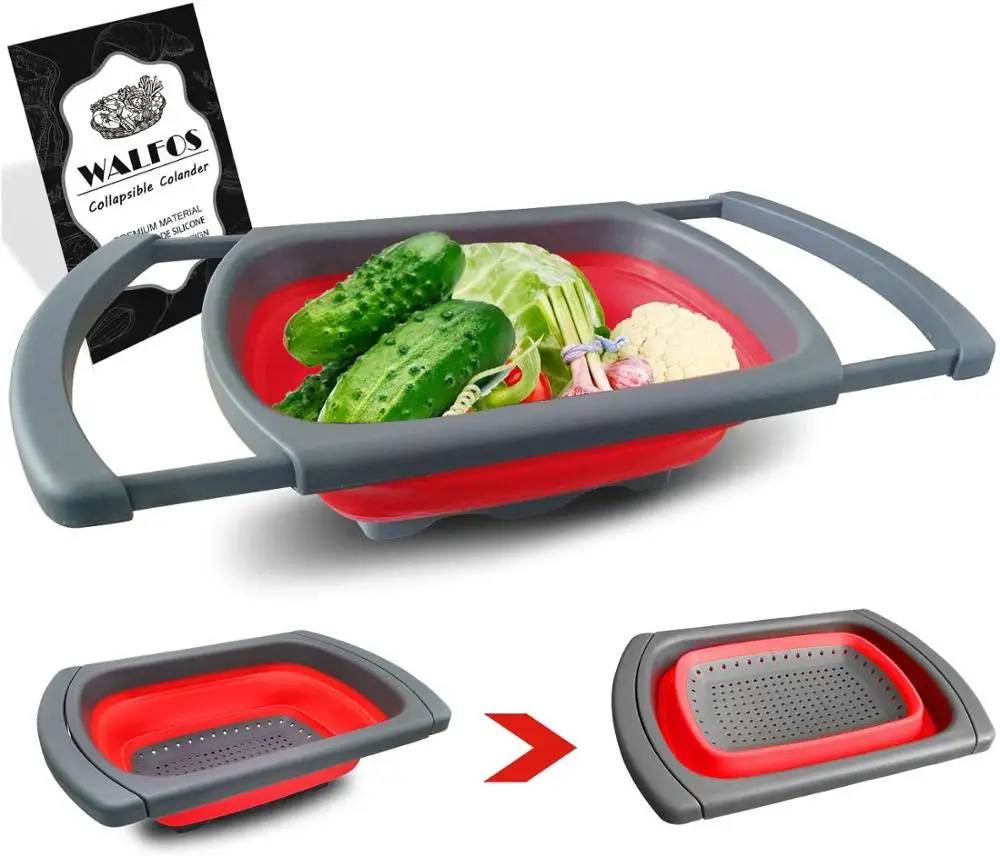 WALFOS WALFOS Food Grade Collapsible Silicone Fruit Vegetable Strainer Sink Wash Basket Kitchen Cooking Basket Strainer Gadget
WALFOS WALFOS Food Grade Collapsible Silicone Fruit Vegetable Strainer Sink Wash Basket Kitchen Cooking Basket Strainer Gadget