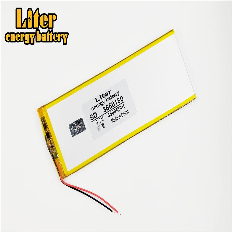 3,7 V,4500mAH (полимерный литий-ионный) li-ion для планшетного ПК 7 inch 8 9 3558150 3560150
3,7 V,4500mAH (полимерный литий-ионный) li-ion для планшетного ПК 7 inch 8 9 3558150 3560150