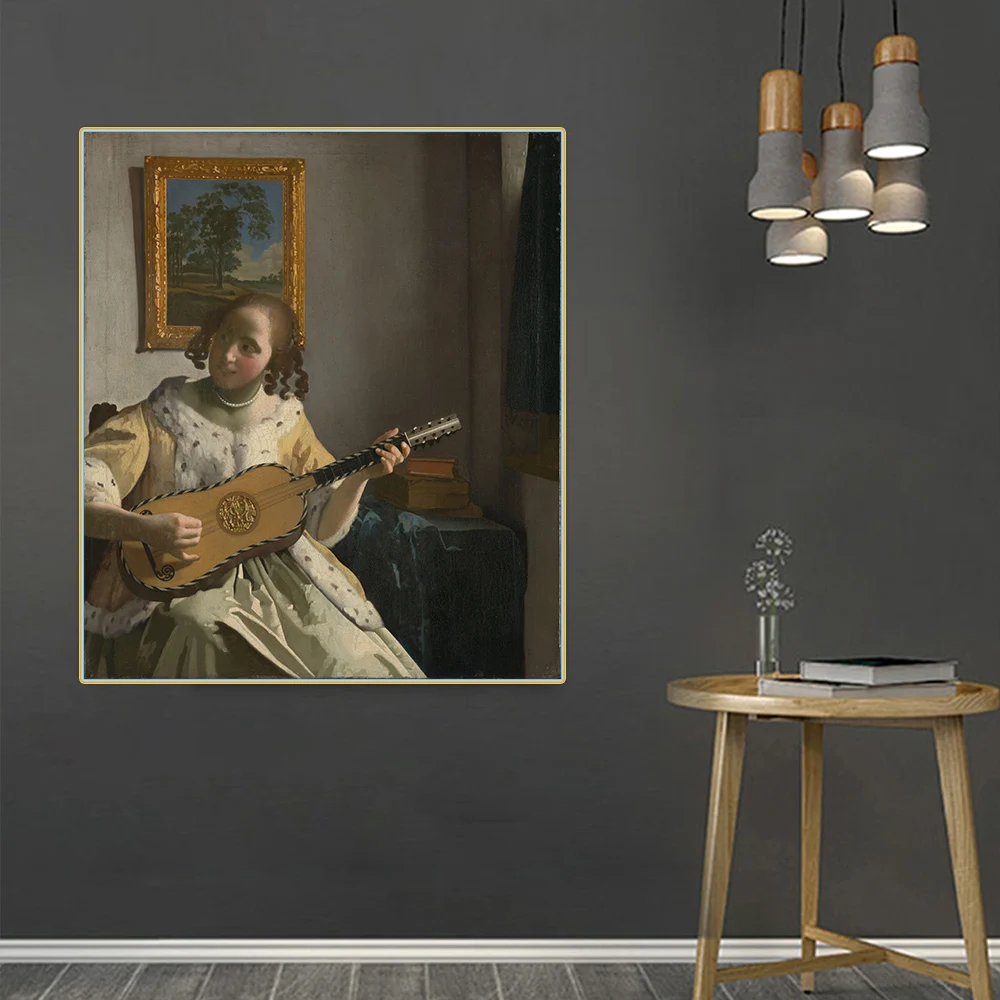 Johannes Vermeer " The Guitar Player, 1672" Canvas Oil Painting Artwork Picture Print Poster Wall Decor Home Interior Decoration
Johannes Vermeer " The Guitar Player, 1672" Canvas Oil Painting Artwork Picture Print Poster Wall Decor Home Interior Decoration
