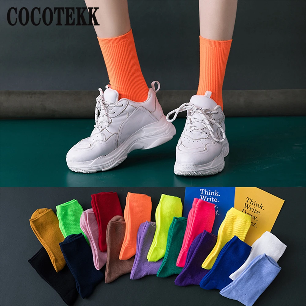 Harajuku Fashion Women Lady Cotton Socks Loose Stacked Bright Neon Rose Green Colorful Long Solid Colors Soft Fluorescent Socks
Harajuku Fashion Women Lady Cotton Socks Loose Stacked Bright Neon Rose Green Colorful Long Solid Colors Soft Fluorescent Socks