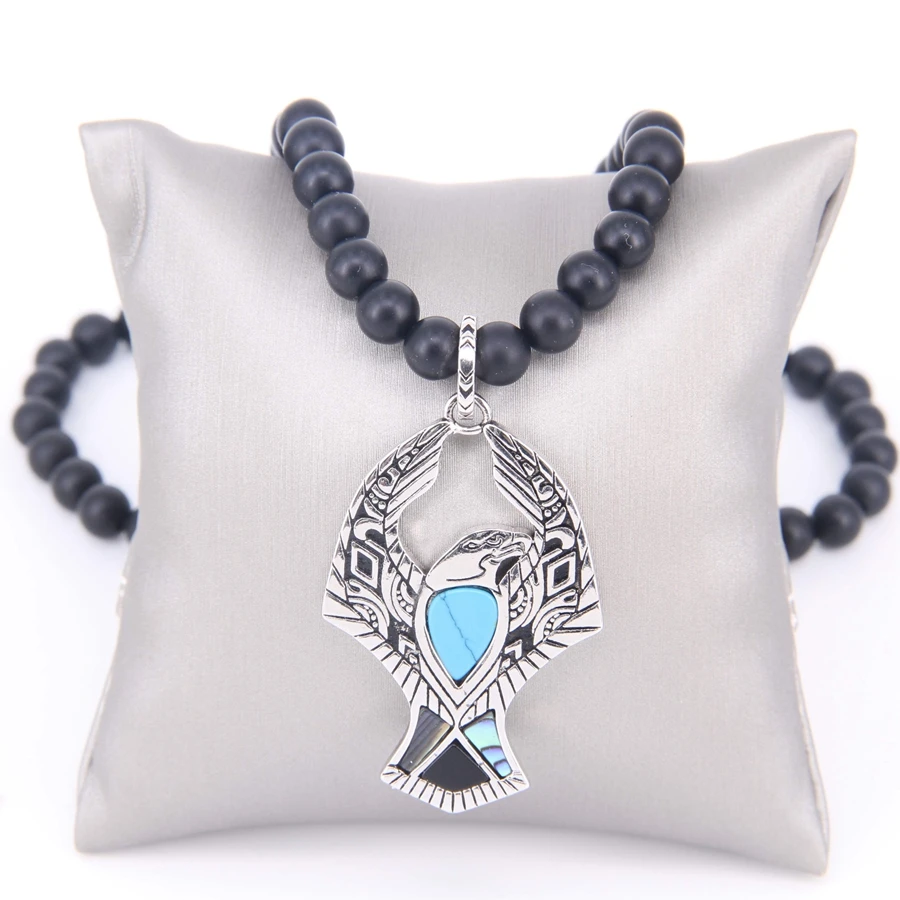 Thomas Matt Black Obsidian Beads and Eagle Pendant Necklace, Rebel Heart Jewelry Gift For Women and Men TS-N39
Thomas Matt Black Obsidian Beads and Eagle Pendant Necklace, Rebel Heart Jewelry Gift For Women and Men TS-N39