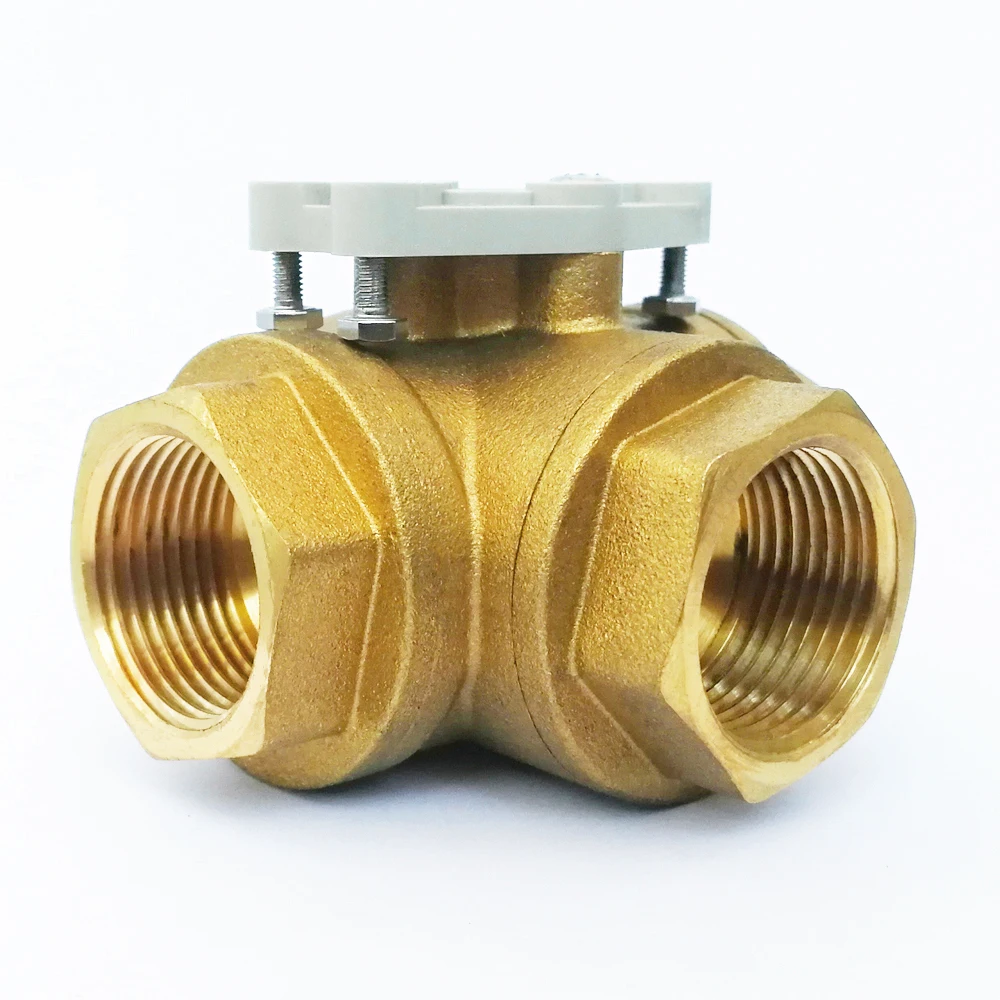DN25 3 Way Brass valve T type bore with BSP thread or NPT thread used for motorized actuator
DN25 3 Way Brass valve T type bore with BSP thread or NPT thread used for motorized actuator