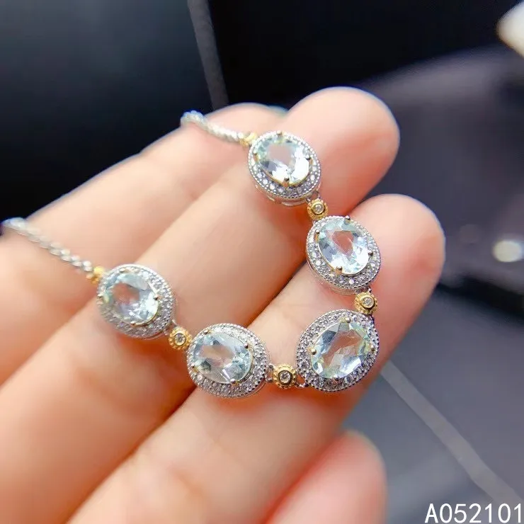 KJJEAXCMY fine jewelry S925 sterling silver inlaid natural Aquamarine Girl new popular hand Bracelet Support test Chinese style
KJJEAXCMY fine jewelry S925 sterling silver inlaid natural Aquamarine Girl new popular hand Bracelet Support test Chinese style