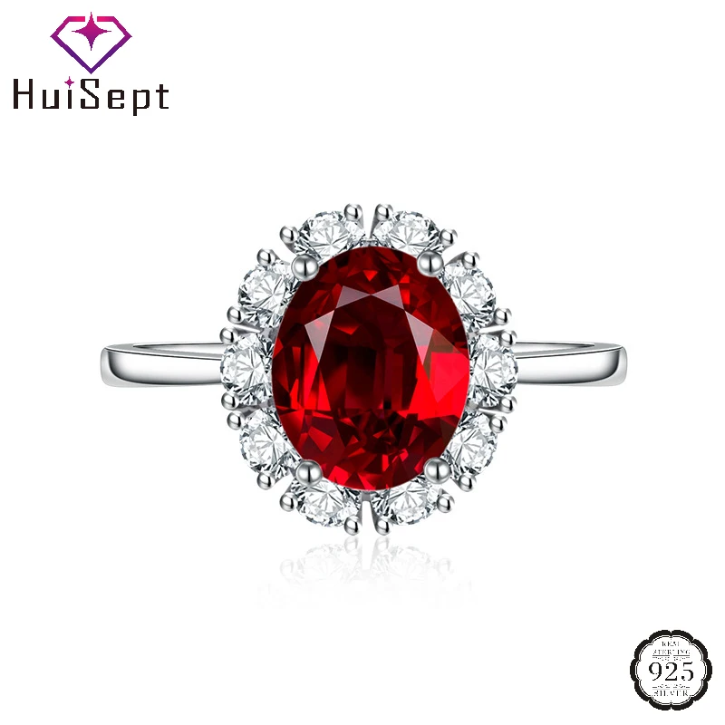 HuiSept Women Ring Silver 925 Jewelry Oval Shape Ruby Zircon Gemstones Open Finger Rings for Wedding Promise Party Accessories
HuiSept Women Ring Silver 925 Jewelry Oval Shape Ruby Zircon Gemstones Open Finger Rings for Wedding Promise Party Accessories