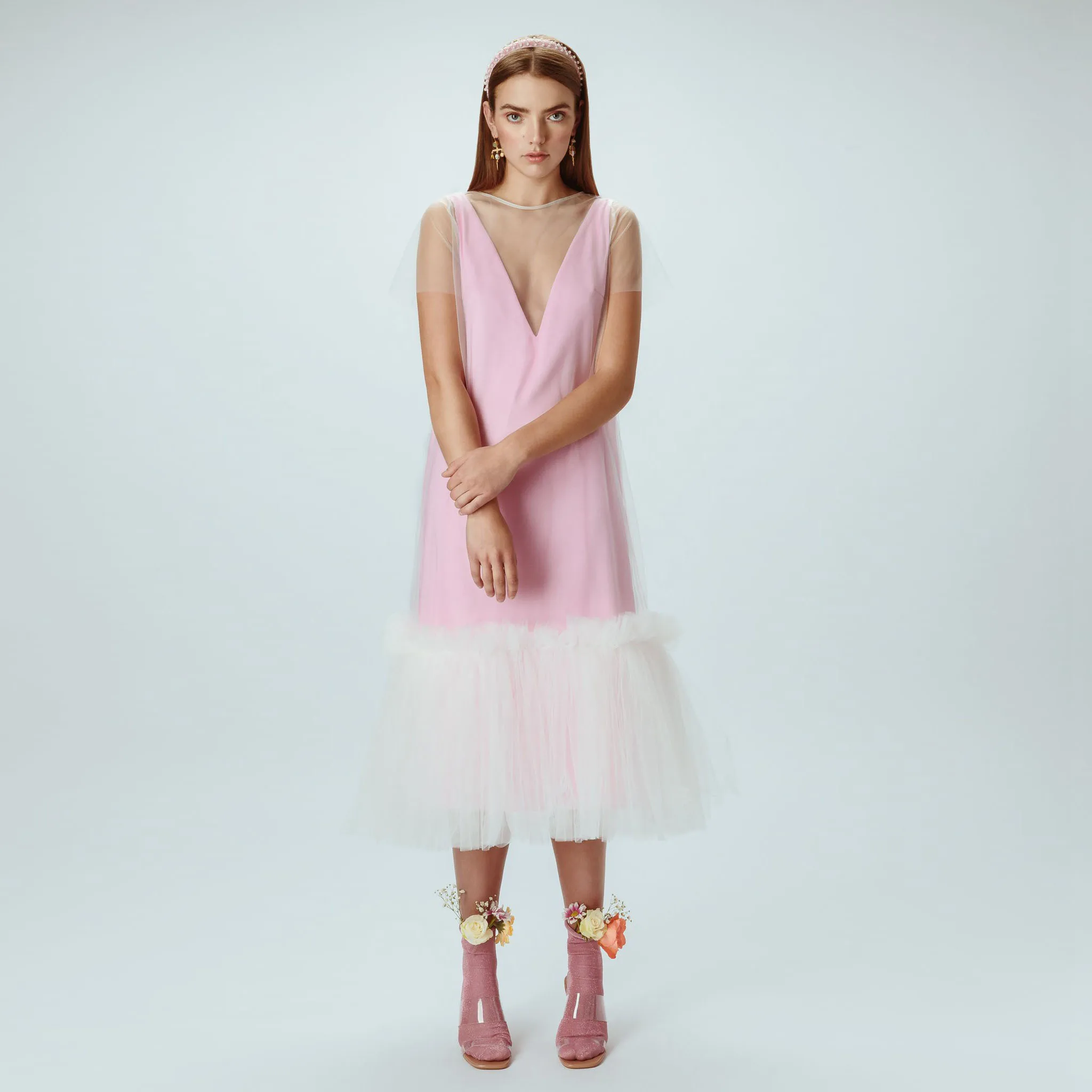 Kawaii Pink Women Dress Deep V-Neck A-Line Tea Length Splicing See Thru Tulle Summer Dresses Photography Custom Made
Kawaii Pink Women Dress Deep V-Neck A-Line Tea Length Splicing See Thru Tulle Summer Dresses Photography Custom Made