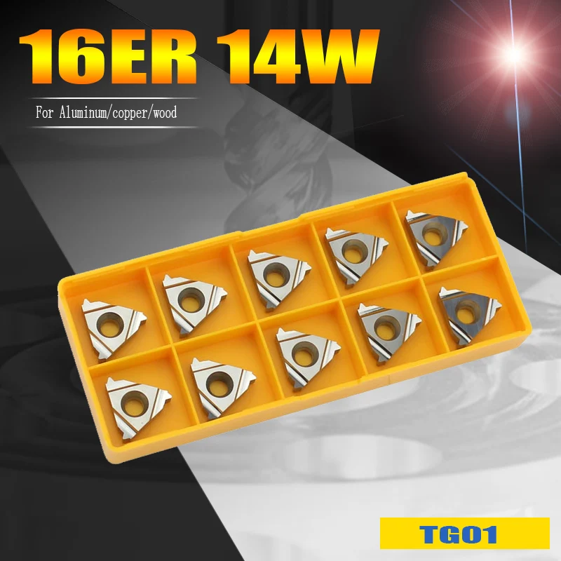 10pcs/lot 16ER 14W Thread turning tools 55 degree Internal turning tools carbide inserts thread blade for aluminum copper wood
10pcs/lot 16ER 14W Thread turning tools 55 degree Internal turning tools carbide inserts thread blade for aluminum copper wood