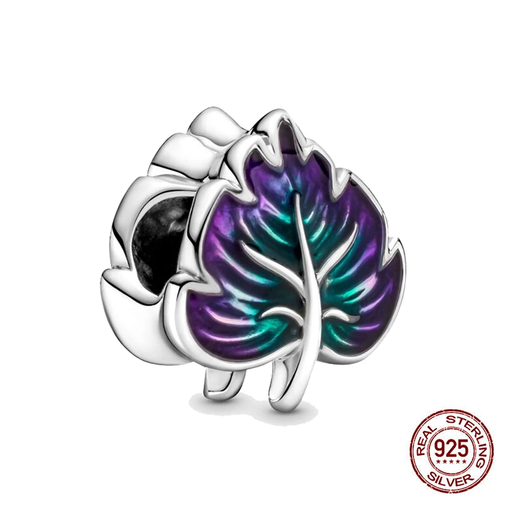 925 Sterling Silver Purple Green Leaf Charm Bead Fit Original Pandora Bracelet for women Xmas Diy Jewelry Making
925 Sterling Silver Purple Green Leaf Charm Bead Fit Original Pandora Bracelet for women Xmas Diy Jewelry Making