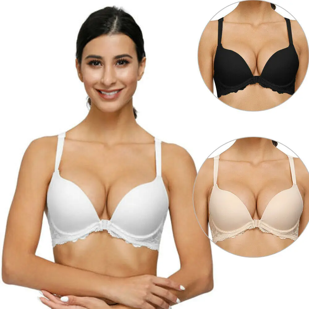Vgplay White Lace Lingerie Push-up Front Hook Closure Women's Bra Plus Size Thin Padded Y-line Sraps Bralette 30-44 A B C D E
Vgplay White Lace Lingerie Push-up Front Hook Closure Women's Bra Plus Size Thin Padded Y-line Sraps Bralette 30-44 A B C D E
