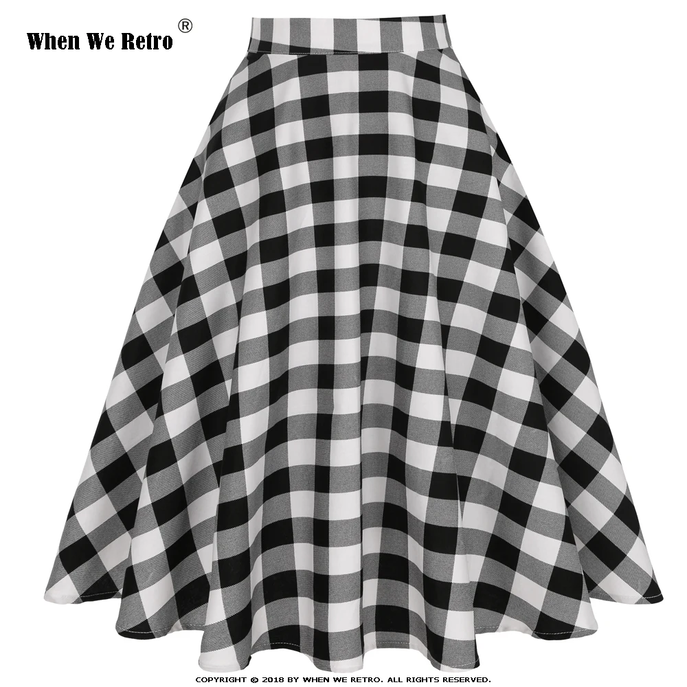 When We Retro 2021 New Black White Plaid Skirts Womens jupe femme Cotton 50s Vintage Swing Long High Waist Midi Skirt SS0006
When We Retro 2021 New Black White Plaid Skirts Womens jupe femme Cotton 50s Vintage Swing Long High Waist Midi Skirt SS0006
