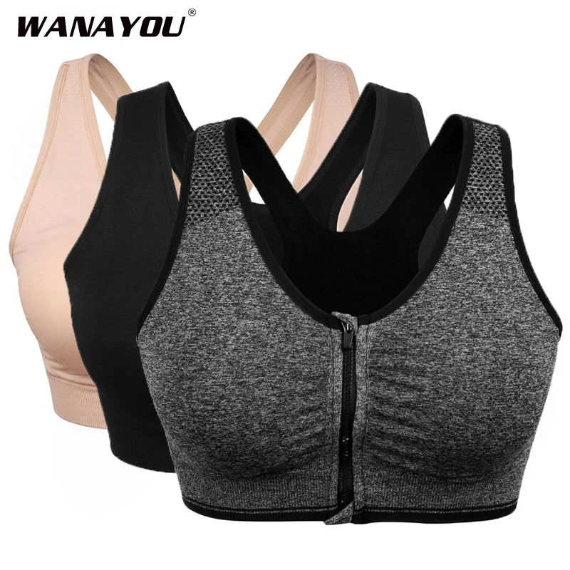 WANAYOU Plus Size XL Front Zipper Yoga Shirt,7Colors Wirefree Padded Push Up Sports Bra,Breathable Fitness Running Top for Women
WANAYOU Plus Size XL Front Zipper Yoga Shirt,7Colors Wirefree Padded Push Up Sports Bra,Breathable Fitness Running Top for Women