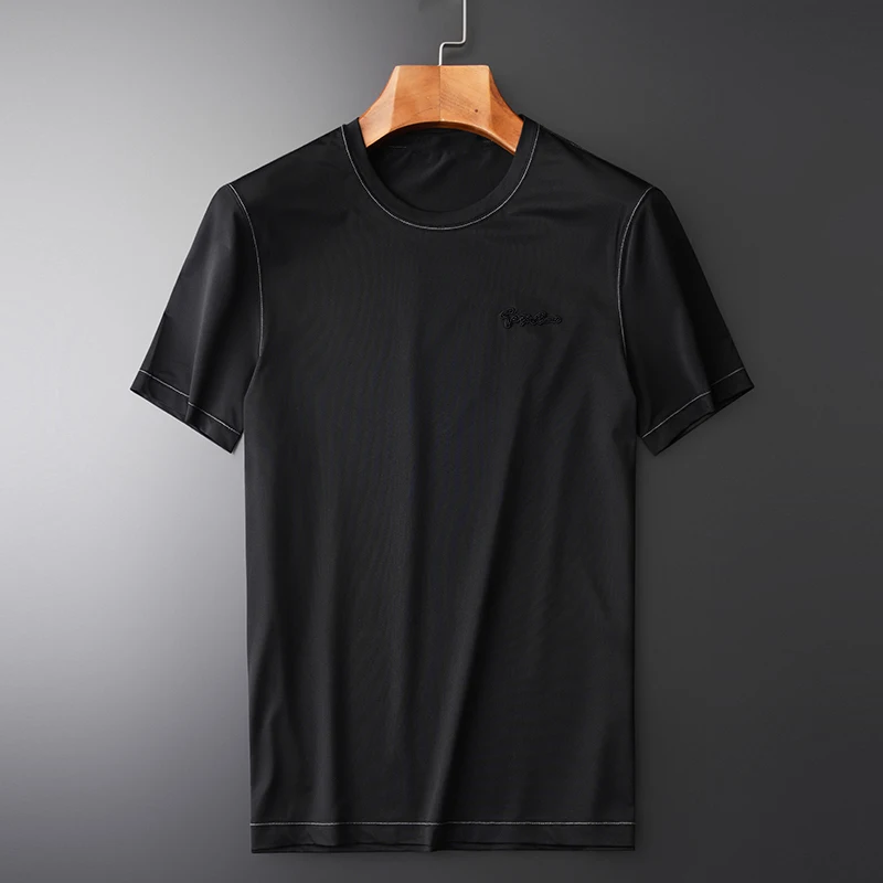Summer Men Luxury Delicate Silky Short Sleeve Man Plus Size 4xl Solid Color Round Collar Mens T-shirts
Summer Men Luxury Delicate Silky Short Sleeve Man Plus Size 4xl Solid Color Round Collar Mens T-shirts