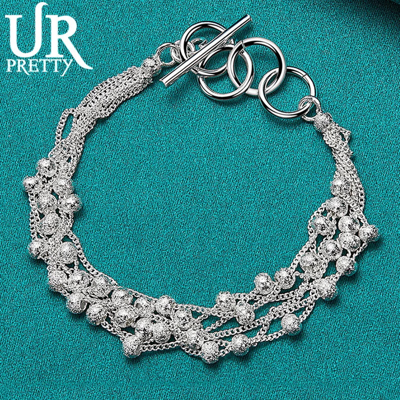 URPRETTY 925 Sterling Silver Frosted Ball Ot Chain Bracelet For Man Women Wedding Party Jewelry Gift
URPRETTY 925 Sterling Silver Frosted Ball Ot Chain Bracelet For Man Women Wedding Party Jewelry Gift