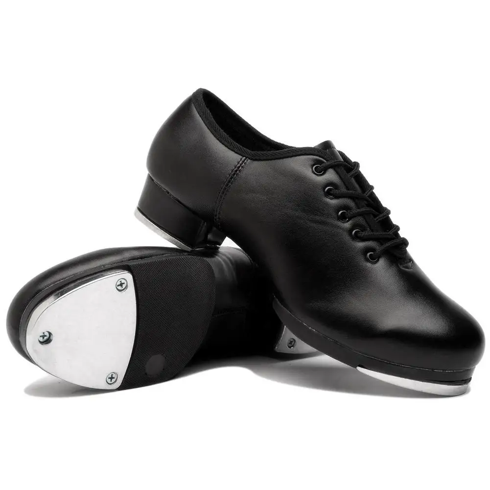 Leather Tap Shoes Unisex Split Sole Jazz Tap Dance Shoes Lace Up Tap Shoes Dancing Shoes Black Comfortable Leather Shoes
Leather Tap Shoes Unisex Split Sole Jazz Tap Dance Shoes Lace Up Tap Shoes Dancing Shoes Black Comfortable Leather Shoes