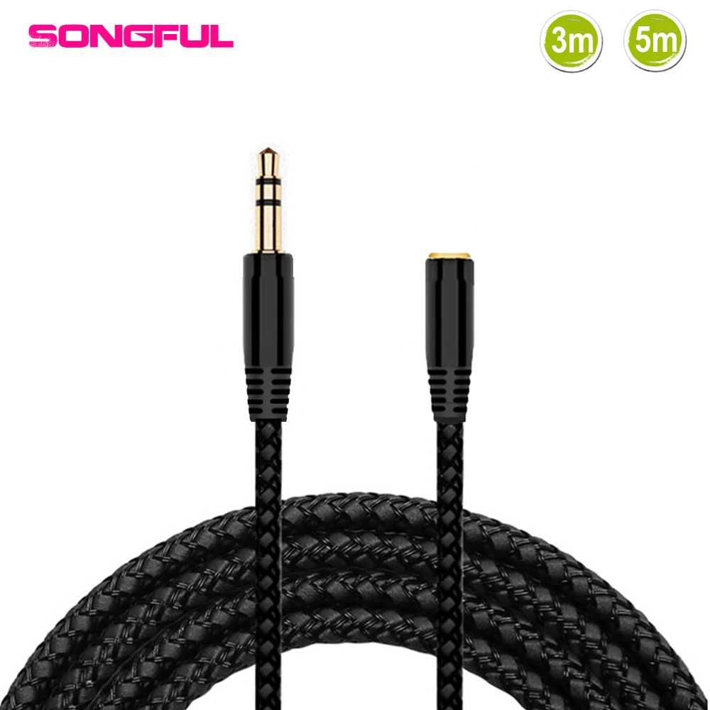 3m/5m Male to Female 3.5mm AUX Jack Audio Extension Cable Cord 3.5 Auxiliary Headphone Earphone Speaker Stereo Audio Cables Cord
3m/5m Male to Female 3.5mm AUX Jack Audio Extension Cable Cord 3.5 Auxiliary Headphone Earphone Speaker Stereo Audio Cables Cord