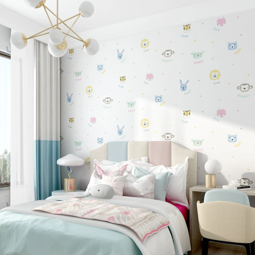 Q QIHANG Modern Cartoon Animal Pattern Cute Children's Room Boys and Girls Room PVC Wallpaper multicolor Color 0.53m*10m=5.3m2
Q QIHANG Modern Cartoon Animal Pattern Cute Children's Room Boys and Girls Room PVC Wallpaper multicolor Color 0.53m*10m=5.3m2