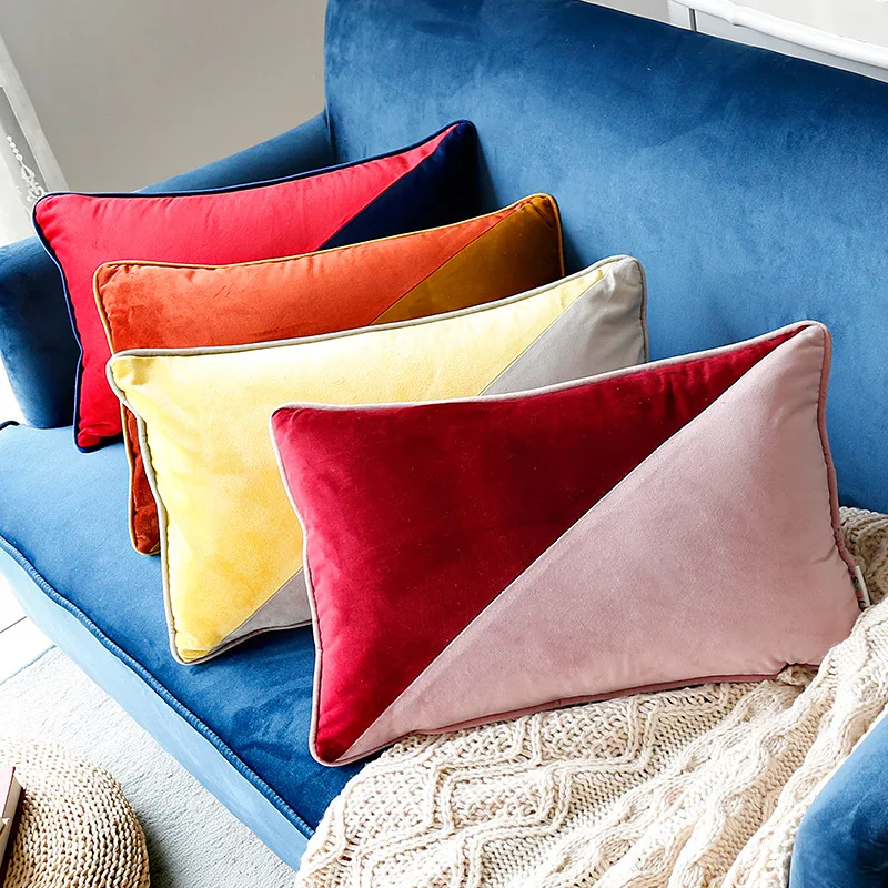 Patchwork velvet sofa cushion cover plush throw pillow cases decorative home hotel car office lumbar pillow cover 30x50/45x45cm
Patchwork velvet sofa cushion cover plush throw pillow cases decorative home hotel car office lumbar pillow cover 30x50/45x45cm