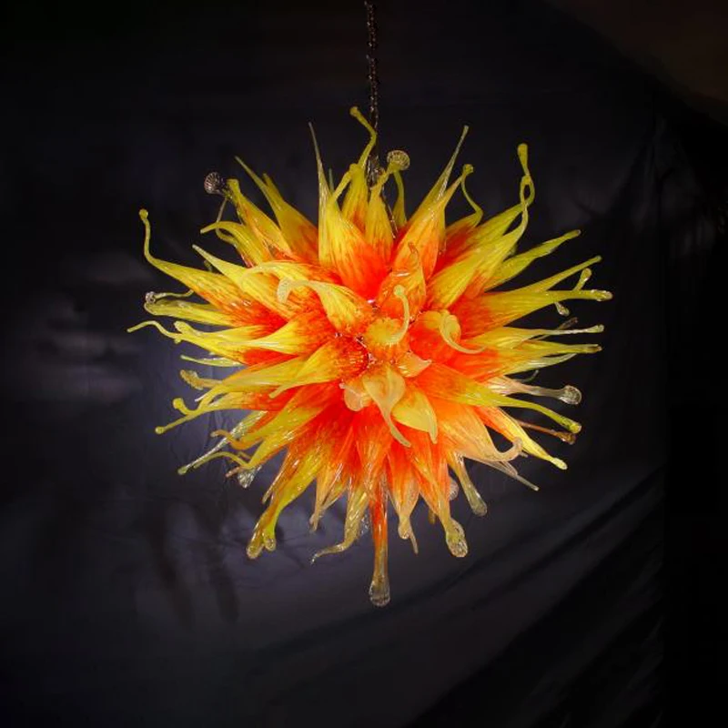 Orange Yellow Chandeliers Murano Pendant Lamp Energy Saving Light Source Modern Hand Blown Glass Spherical Shape Chandelier
Orange Yellow Chandeliers Murano Pendant Lamp Energy Saving Light Source Modern Hand Blown Glass Spherical Shape Chandelier