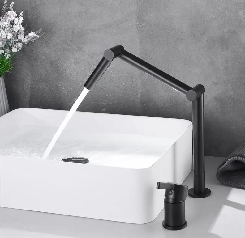 Latest design Solid brass black bathroom sink faucet cold hot water mixer basin faucet Foldable one handle two holes tap
Latest design Solid brass black bathroom sink faucet cold hot water mixer basin faucet Foldable one handle two holes tap